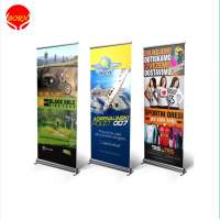 Portable Aluminum Two Poles or Single Pole Roll Up Lcd Display